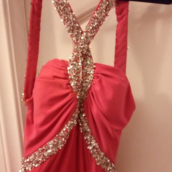 Hot pink sparkly prom dress - Picture 2 of 4